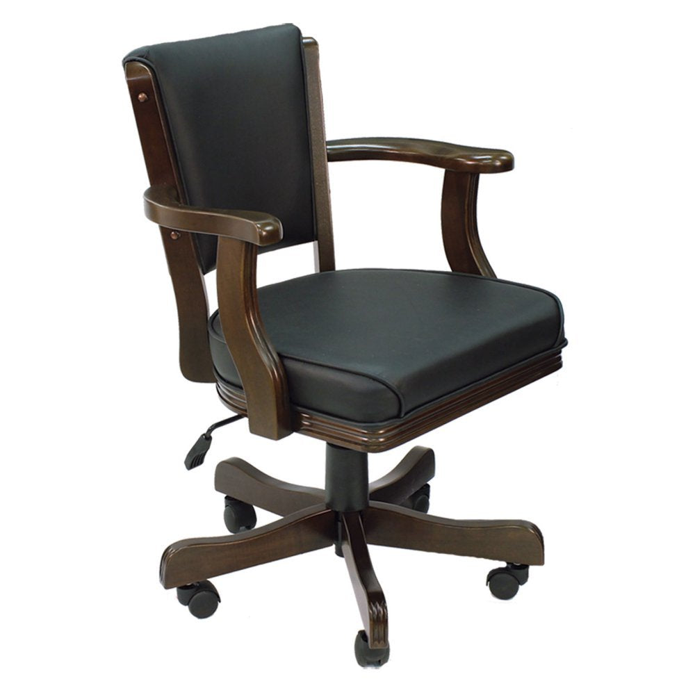 Cushioned Game Table Arm Chair Finish: Cappuccino