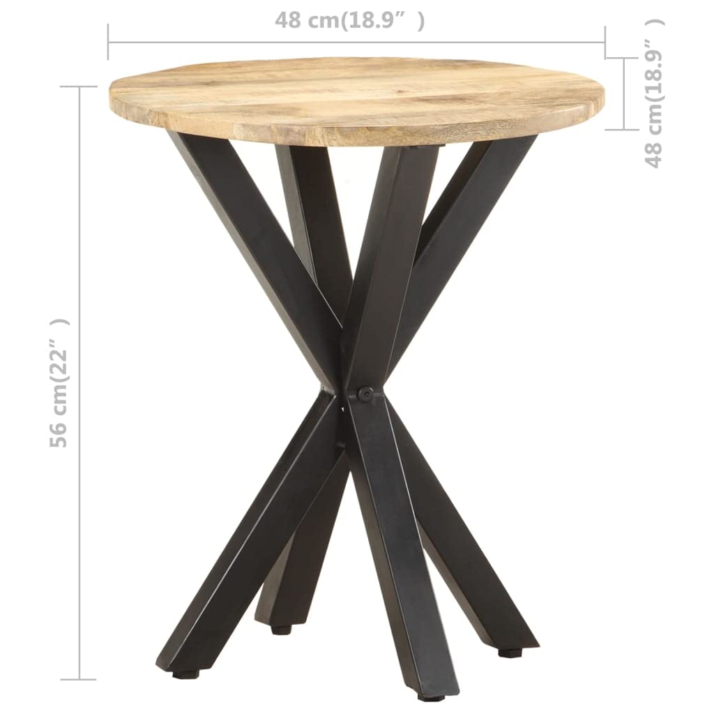 vidaXL Side Table with Iron Legs - Thumbnail 3