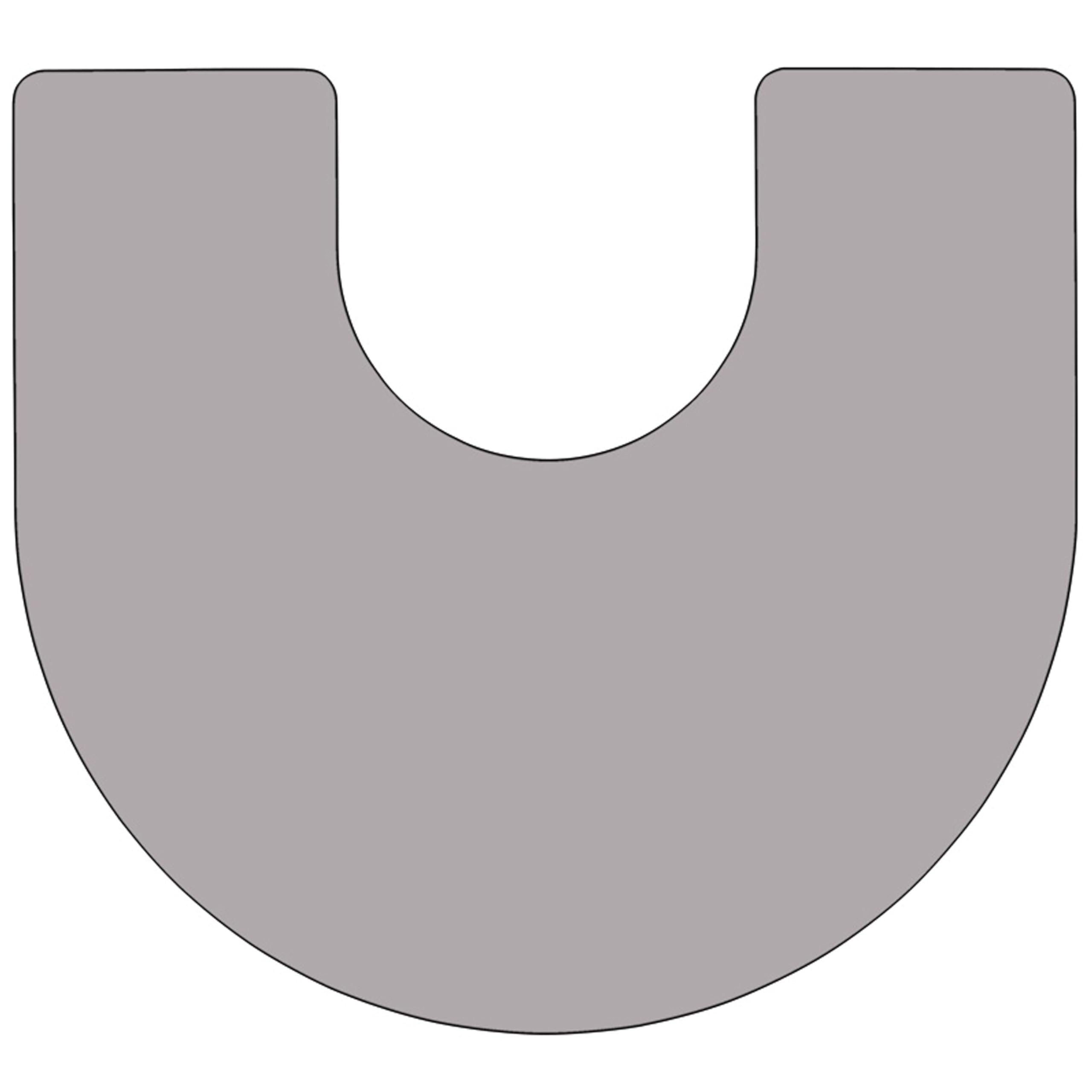 Flash Furniture Wren 60''W x 66''L Horseshoe Grey Thermal Laminate Activity Table - Height Adjustable Short Legs