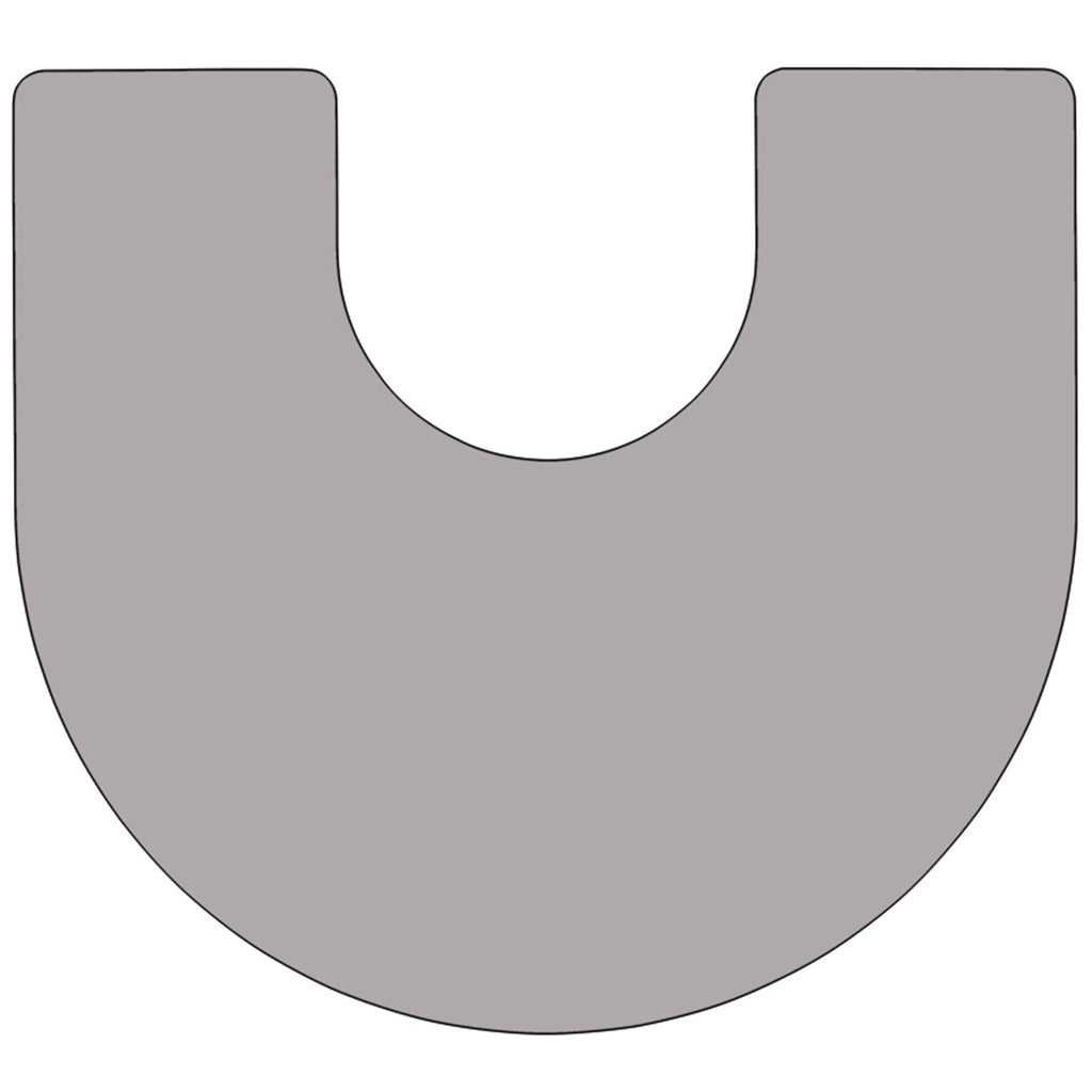 Flash Furniture Wren 60''W x 66''L Horseshoe Grey Thermal Laminate Activity Table - Height Adjustable Short Legs