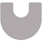 Flash Furniture Wren 60''W x 66''L Horseshoe Grey Thermal Laminate Activity Table - Height Adjustable Short Legs