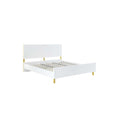 Acme Gaines Queen Bed in White High Gloss Finish