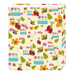 Magnetic Self-Stick 3-Ring Photo Album 100 Pages (50 Sheets), Doodles Design