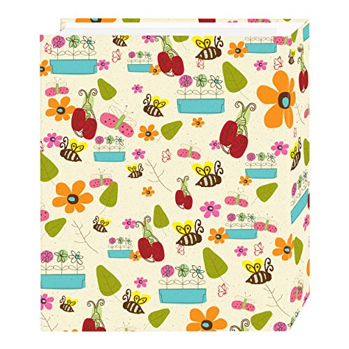 Magnetic Self-Stick 3-Ring Photo Album 100 Pages (50 Sheets), Doodles Design