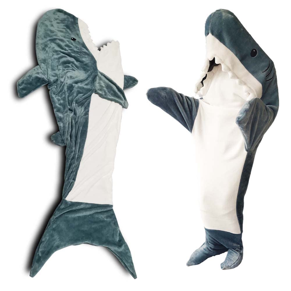 Shark Blanket Shark Onesie Adult Cozy Shark Hoodie Wearable Blanket Kids Shark Costume Shark Gifts(Xl,Please Refer To The Size C