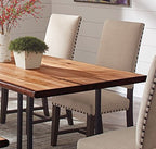 Twain Upholstered Parson Chairs Smokey Black and Beige (Set of 2) 109143