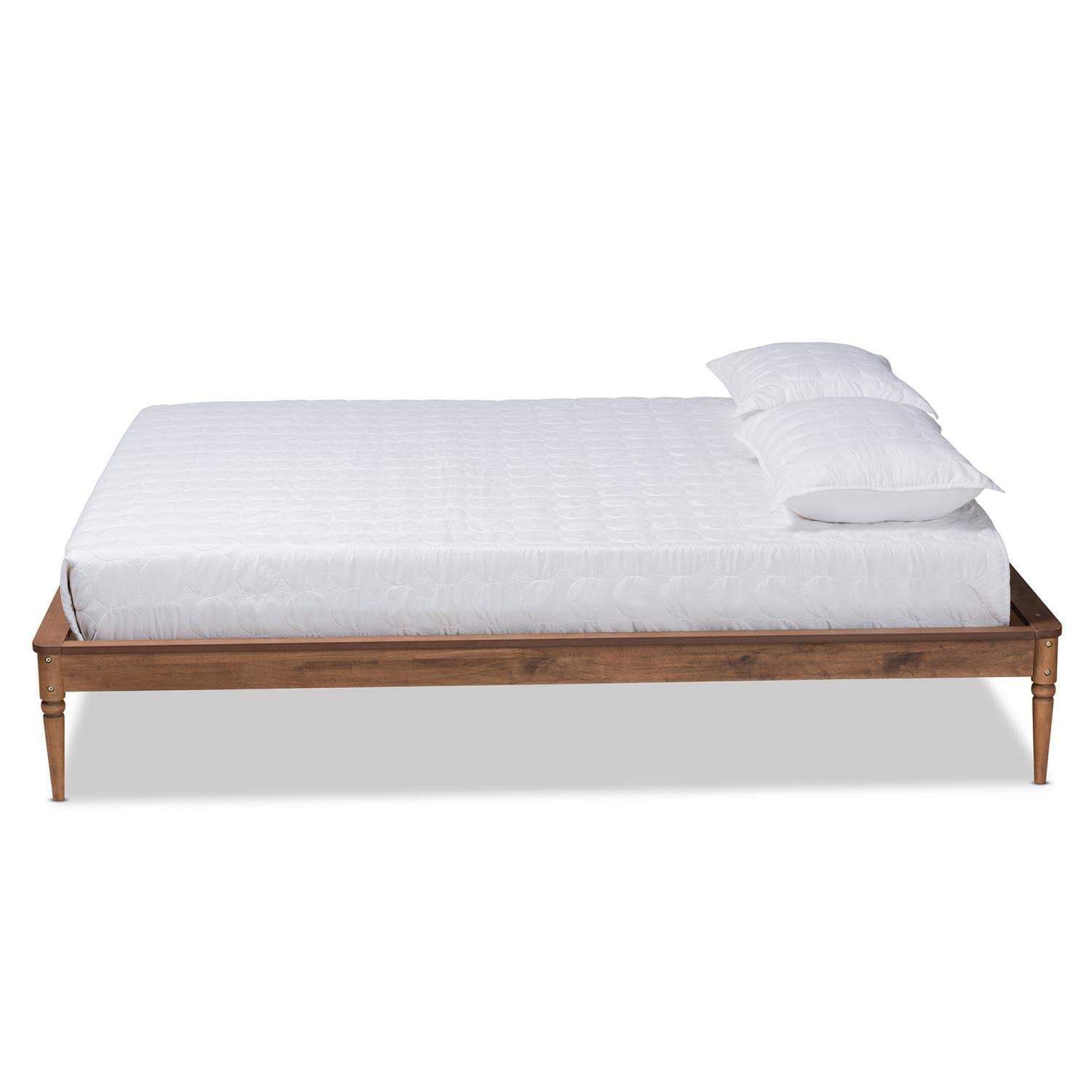 Baxton Studio Tallis Walnut Brown Finished Wood Queen Size Bed Frame