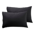 Nestl Microfiber King Pillowcase, 2 - 1800 Thread Count, Soft, Wrinkle Free, Fade Resistant, Envelope Closure, Set of 2, Black, 