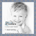 ArtToFrames 24x24 Inch Blue Picture Frame, This 1.5  Custom Wood Poster Frame is Deep Periwinkle Barnwood Style Frame, for Your 