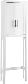 Crosley Furniture Savannah Over The Toilet Storage Cabinet and Bathroom Organizer with Shelves, White