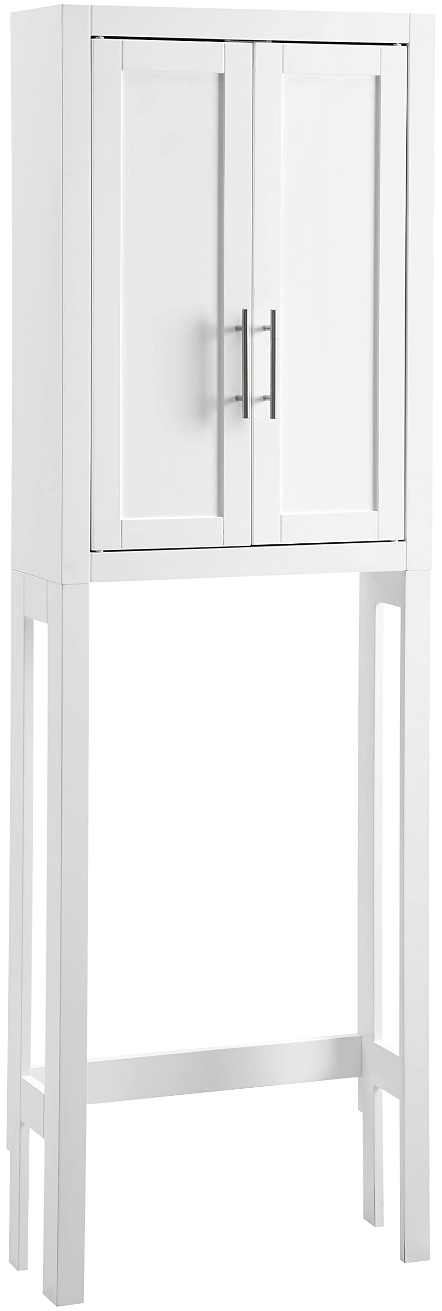 Crosley Furniture Savannah Over The Toilet Storage Cabinet and Bathroom Organizer with Shelves, White