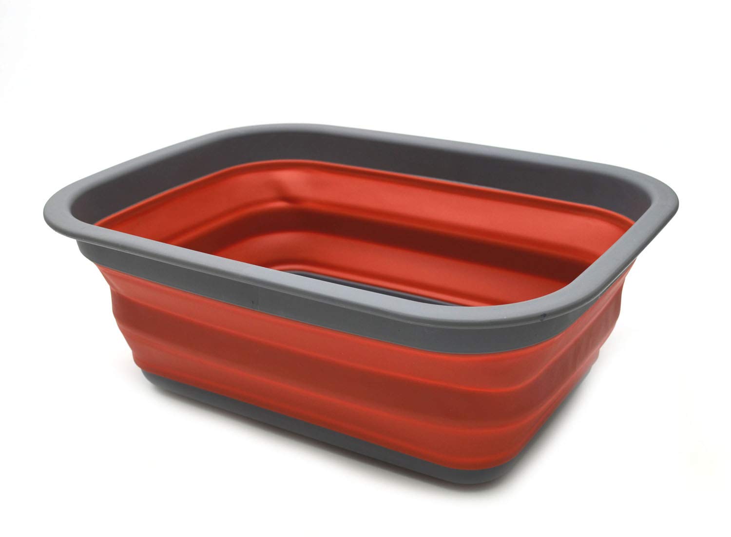 Sammart 9.2L (2.37Gallon) Collapsible Tub - Portable Outdoor Picnic Basket/Crater - Foldable Shopping Bag - Space Saving Storage