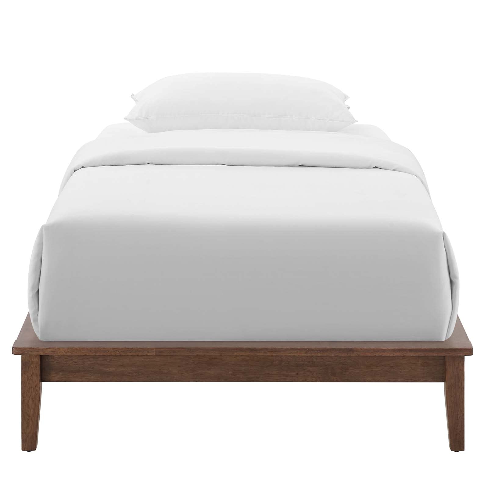 Modway Lodge Wood Platform Twin Bed Frame In Walnut