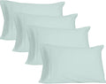Yiyea Pillow Cases Standard Size Set Of 4, Ultra Soft 1800Tc Hotel Quality Double Brushed Microfiber Embroidered Pillowcases, En