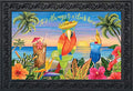 Briarwood Lane Always 5 OClock Summer Doormat Parrots Drinks Indoor Outdoor 30 x 18