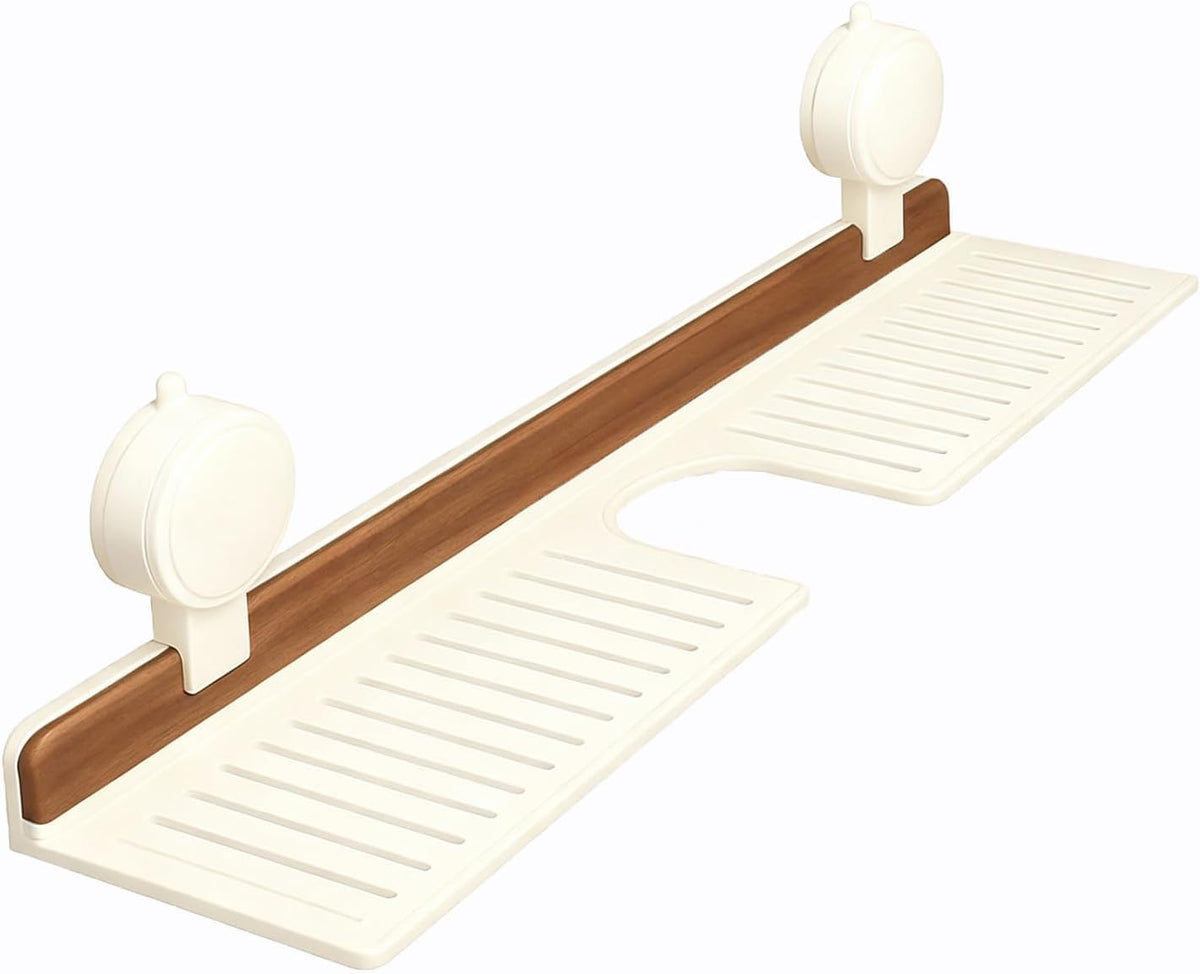 JIDKRSR Bathroom Over Sink Shelf, 15.7 Inch No Drill Sink Organizer