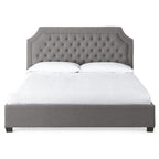 Steve Silver Willshire Tufted King Platform Bed in Gray