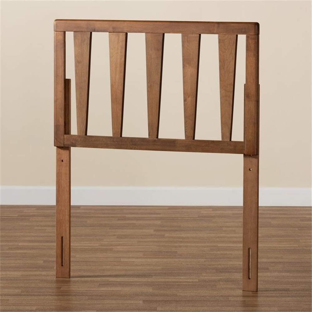 Baxton Studio Duncan Modern and Contemporary Ash Walnut Finished Wood Twin Size Headboard
