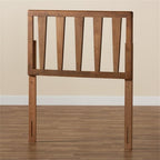 Baxton Studio Duncan Modern and Contemporary Ash Walnut Finished Wood Twin Size Headboard