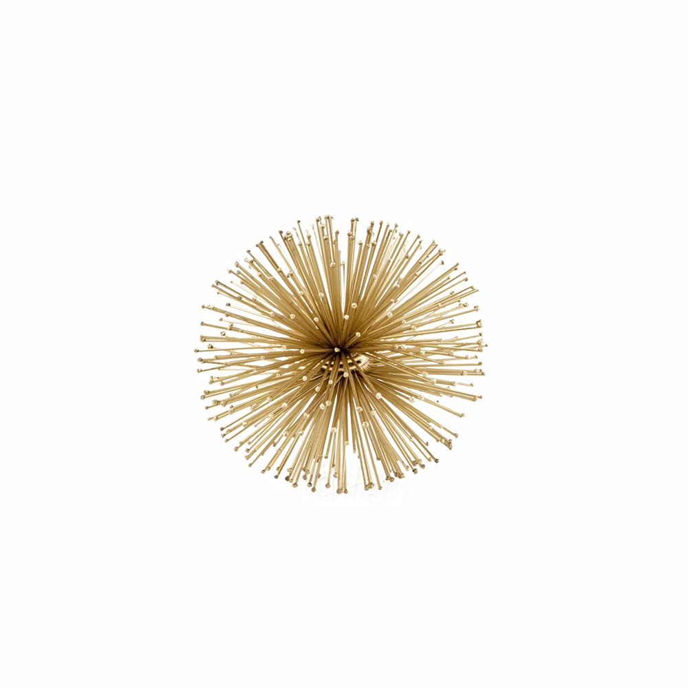 HomeRoots 6' X 6' X 6' Gold Iron Urchin Small Sphere