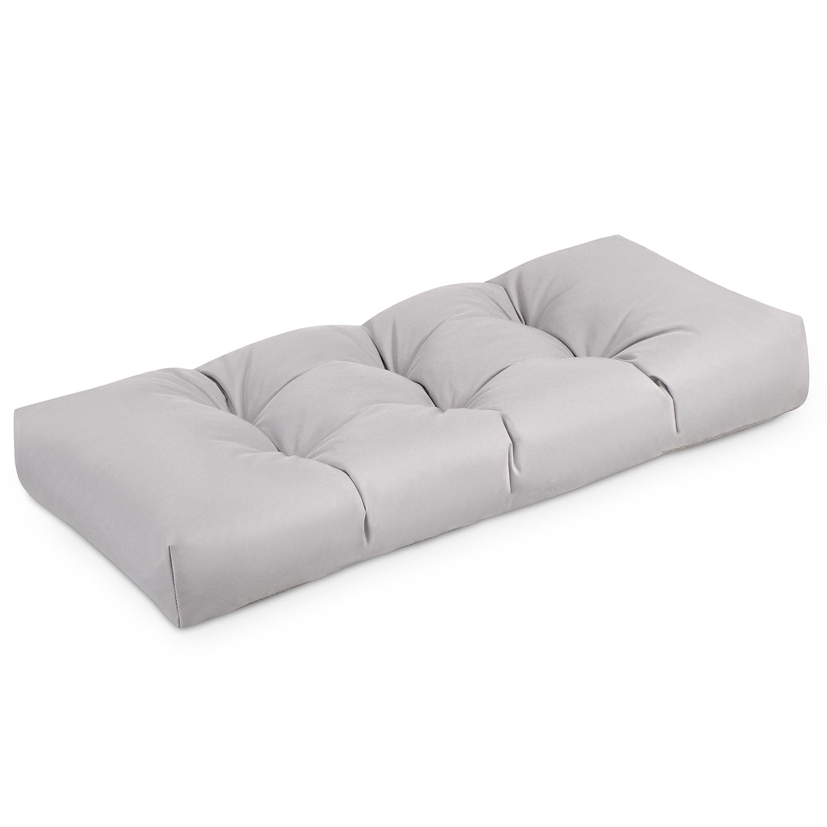 Olliwand Outdoor Bench Cushion 36 Inch,Tufted Patio Furniture Cushions,Waterproof Bench Seat Cushion With Non-Slip Bottom (Gray,