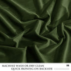 Stangh Moss Green Velvet Curtains - Luxury Green Bedroom Curtains Rod Pocket Blackout Room Darkening Window Drapes For Dining Ro