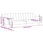 vidaXL 2-Seater Sofa Bed in Dark Green Velvet - Contemporary Velvet Loveseat/Sleeper Couch with Easy Conversion and Wooden Frame
