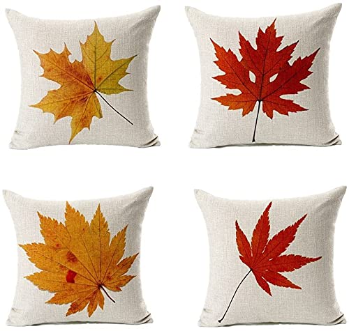All Smiles Fall D  Cor Throw Pillow Covers 16X16 Set Of 4 For Home Thanksgiving Autumn Kitchen Decoration Couch Throw Cushion, O