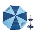 Tommy Bahama 7 Ft Fiberglass Beach Umbrella For Sand With Integrated Anchor, Integrated Table, Telescopic Aluminum Pole, Upf 50+
