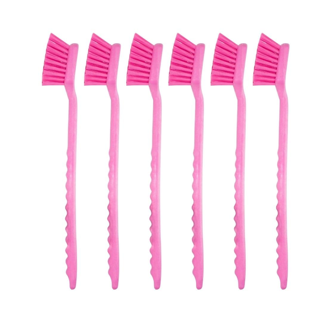 SPARTA 40501EC26 Plastic Large Scrub Brush, Kitchen Brush, Utility Brush With Long Handle For Cleaning, 20 Inches, Pink, (Pack o