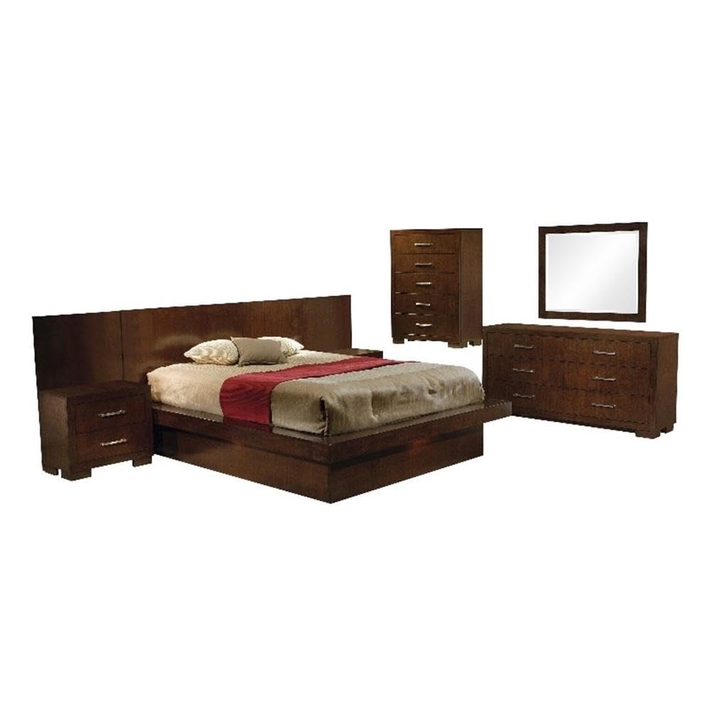 Coaster Jessica Eastern King Bed 6-Piece Set, Cappuccino