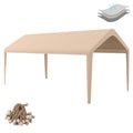 Carport Replacement Canopy Cover 10'X20' For Tent Top Garage Shelter Cover With Ball Bungees, 800D Oxford Replacement Cover Wate