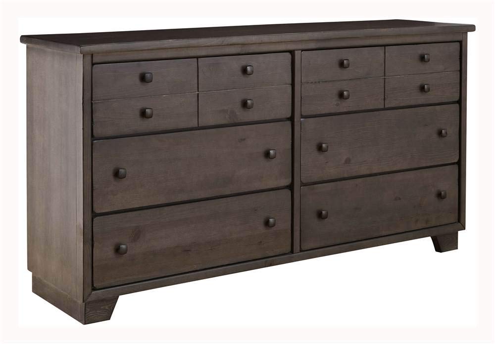 Progressive Furniture Diego Drawer Dresser, 65&quot; W X 17&quot; D X 34&quot; H, Grey