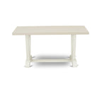 East West Furniture V2-026 3 Piece Dining Set Contains a Rectangle Dining Room Table with V-Legs and 2 Kitchen Table Bench, 36x60 Inch, Multi-Color