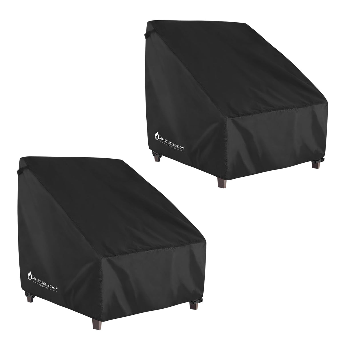 Ultcover Smart Selection Patio Chair Cover 2 Pack Waterproof & Uv Protection Outdoor Furniture Adirondack Deep Seat Chair Cover
