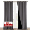 Nicetown 100% Blackout Blinds, Set Of 2, 52 Inches X 102 Inches, Laundry Room Decor Window Treatment Curtains For Large Patio Sl