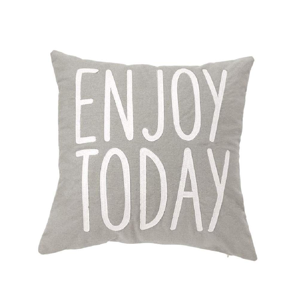 Mud Pie Enjoy Today Canvas Pillow