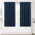 H.Versailtex Blackout Curtains Thermal Insulated Window Treatment Panels Room Darkening Blackout Drapes For Living Room Back Tab/Rod Pocket Bedroom Draperies (2 Panels, Navy Blue, 42 X 54 Inch)