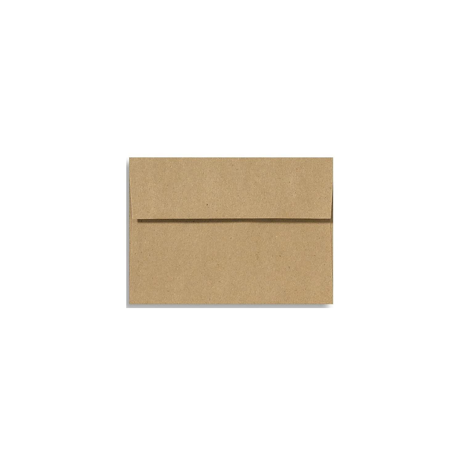 Luxpaper 4Bar A1 Invitation Envelopes | Peel & Press | 3 5/8' X 5 1/8' | Grocery Bag Brown | 70Lb. Text | 50 Qty