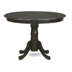 East West Furniture HLPF5-CAP-W 5 Piece Dinette Set for 4 Includes a Round Dining Room Table with Pedestal and 4 Dining Chairs, 42x42 Inch, Cappuccino