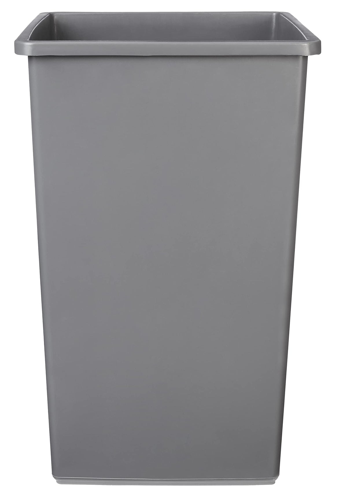 Amazon Basics Square Waste Container, Open Top, Space Saving, 25 Gallons, Grey, Pack of 2