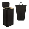 ZOOMELLA Large Laundry Basket Foldable Laundry Hamper for College Bedroom Living Room Black|Hampers|Home & Garden