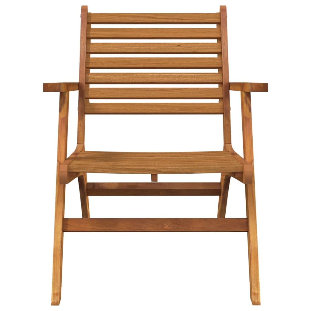 vidaXL 2 pcs Solid Acacia Wood Patio Chairs - Brown Wooden Dining Chairs - Durable and Easy-to-Clean - Relax Chair for Garden, Patio, Deck.