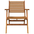 vidaXL 2 pcs Solid Acacia Wood Patio Chairs - Brown Wooden Dining Chairs - Durable and Easy-to-Clean - Relax Chair for Garden, Patio, Deck.