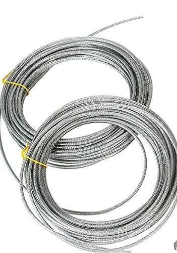 Shenandoah Homestead Supply 50-250 Ft Clothesline Cable, Galvanized Steel, Silver, 500 lb Strength