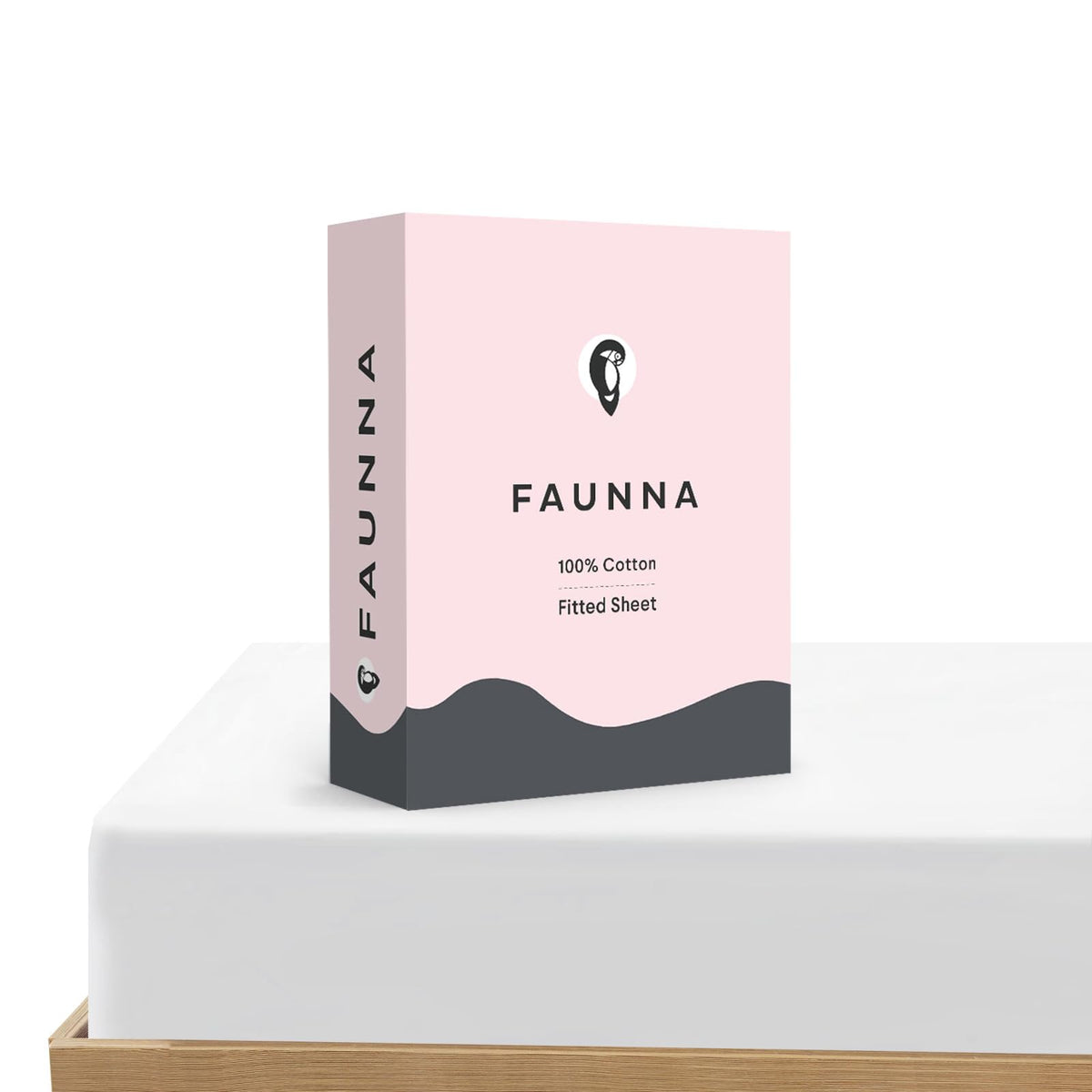 Fauuna King Size Fitted Sheet Only, 100% Cotton 800 Thread Count Ultimate Soft Comfort And Breathable, Durable Long Lasting, 17