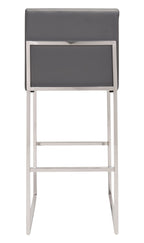 Zuo Genoa Barstool Gray