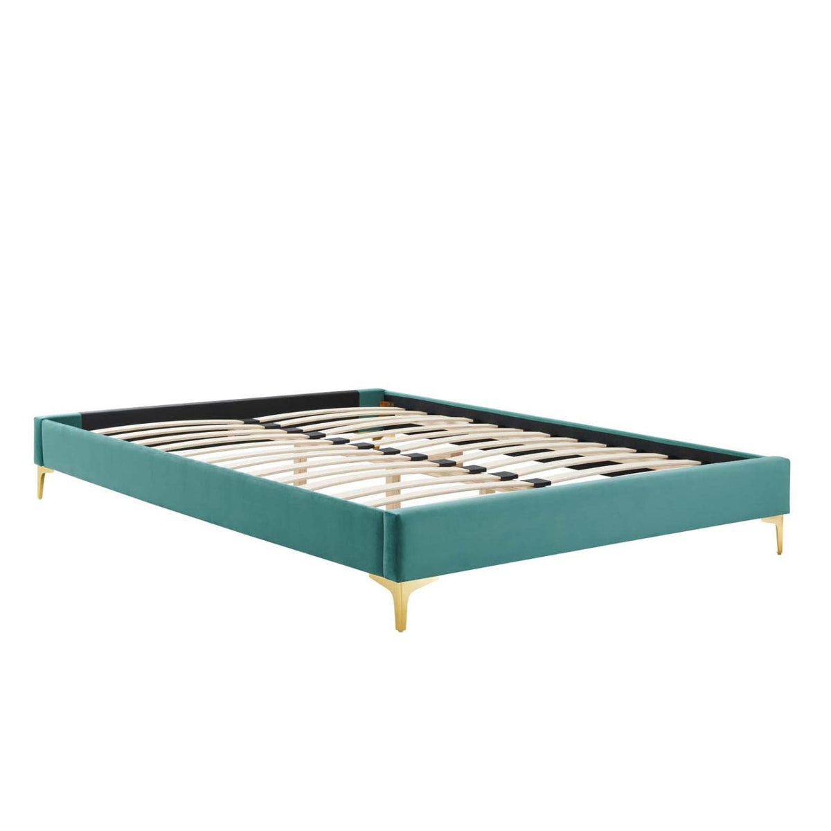 Modway Mod-6275-Tea Sutton Queen Performance Velvet Bed Frame, Teal