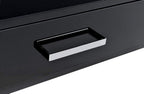 Acme Furniture Coleen Built-In Usb Port Writing Desk In Black High Gloss & Chrome Finish