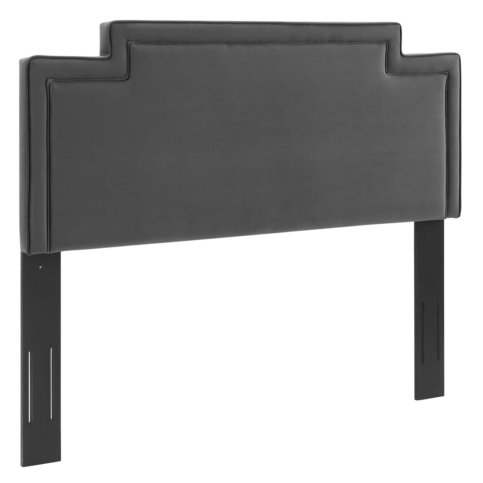Modway Transfix Modern Performance Velvet Twin Headboard In Charcoal